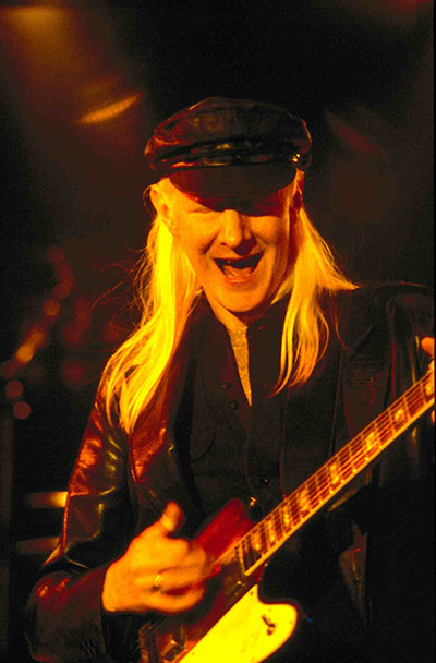 Photo of Johnny Winter, Jon Paris, Bobby Torello at Lorely Festival 1980 